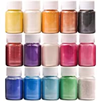 Los mejores  - Pigmentos para Resina Epoxi-DEWEL 10gx15 Colores Pigmentos en Polvo-Mica en Polvos Para Hacer Slime-Jabon-Pintauñas…